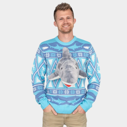 Shark Attack Men's Ugly Christmas Sweater