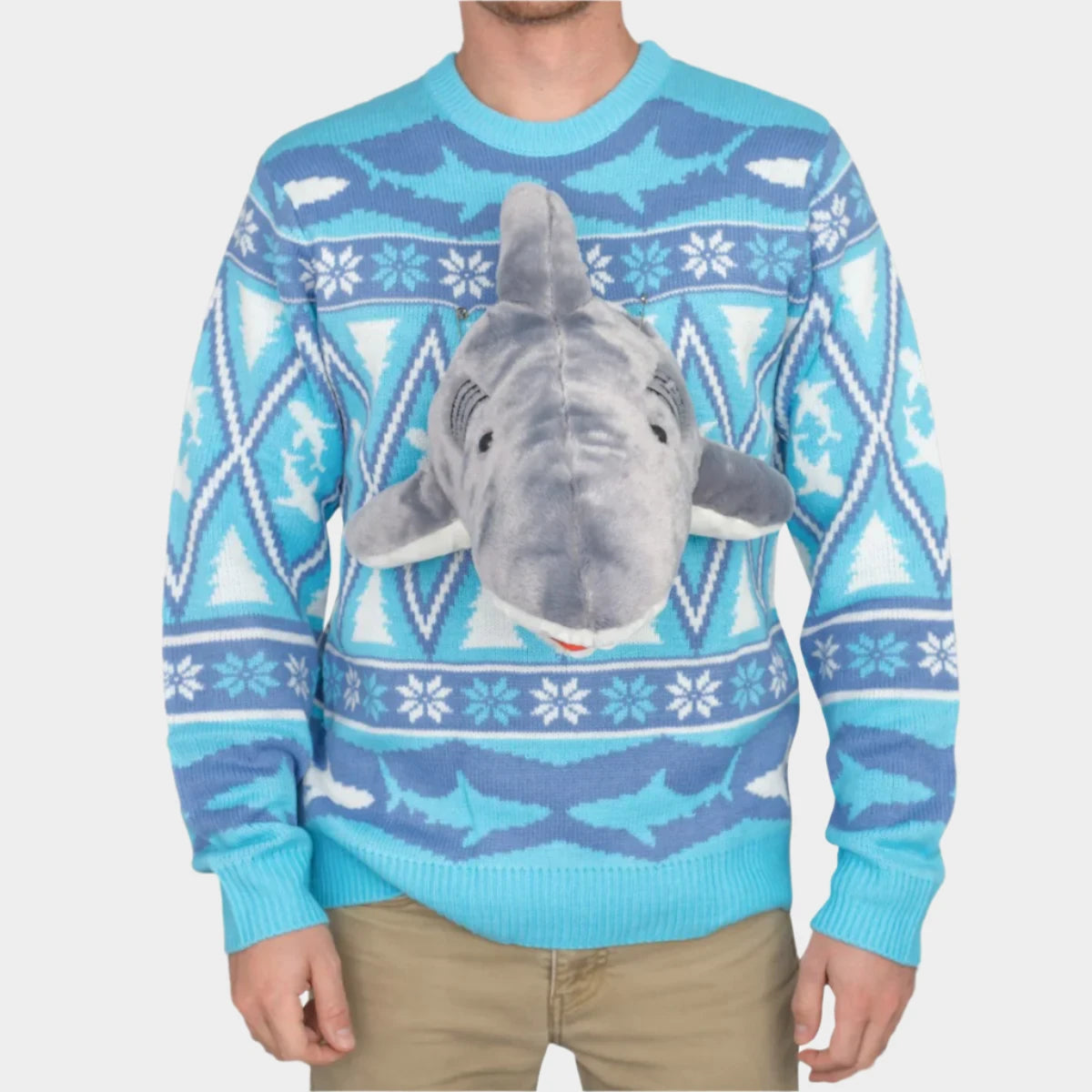 Shark Attack Men's Ugly Christmas Sweater