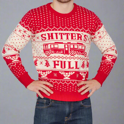 National Lampoon Vacation Shitter's Full Ugly Christmas Sweater - Reindeer Twists