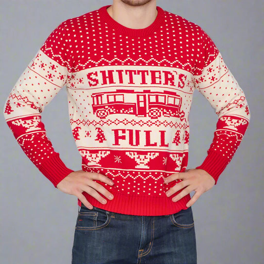 National Lampoon Vacation Shitter's Full Ugly Christmas Sweater - Reindeer Twists