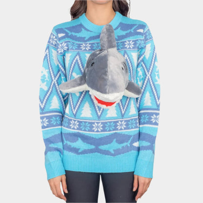 Shark Attack Women's Ugly Christmas Sweater